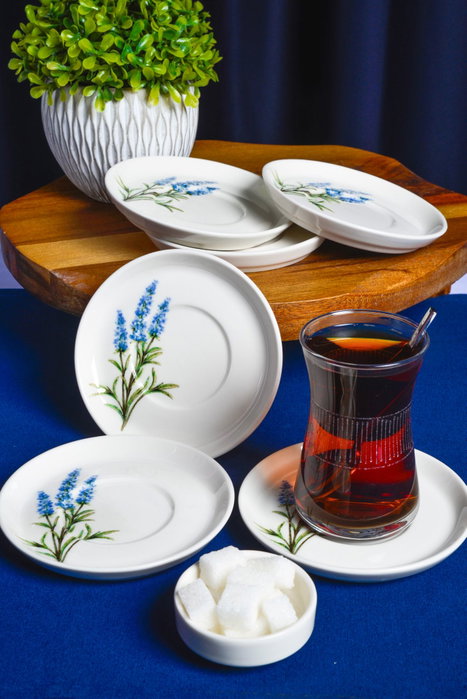 Hermia Lavanta 12 Juego de 6 platos de porcelana Hermia Lavanta 12 Juego de 6 platos de porcelana